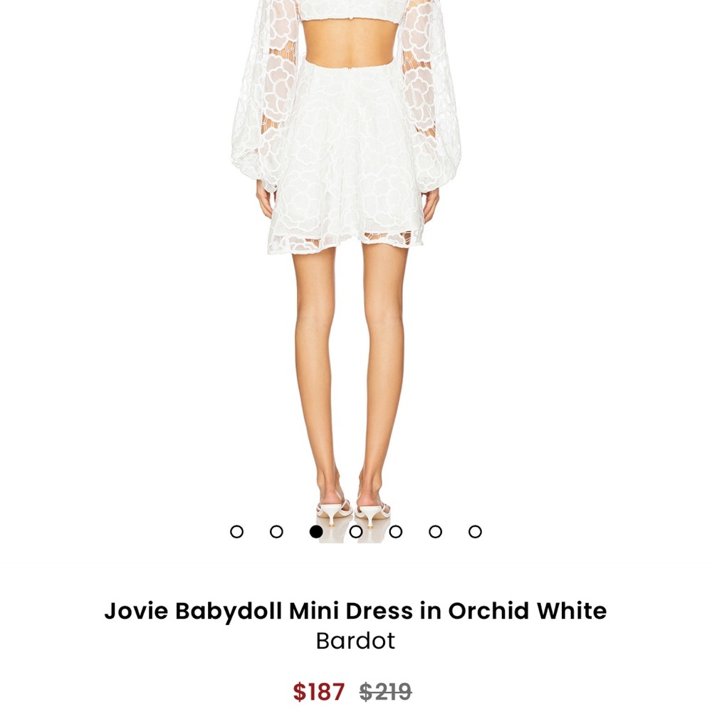 Bardot Orchid White Lace Mini Dress